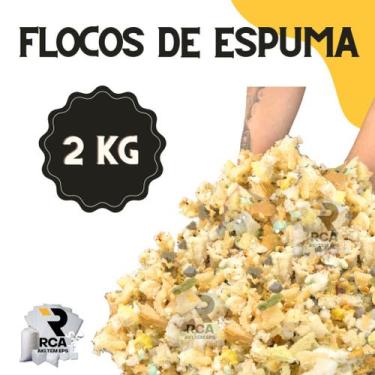 Imagem de Flocos de Espuma triturada para enchimento de puffs e almofadas 2 kg P