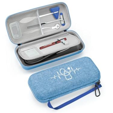 Imagem de MOSLA Estojo Para Estetoscópio 3M Littmann Classic Iii/Lightweight Ii Se Cardiology Iv E Estetoscópio, Presente Enfermeiras, Bolsa De Transporte Com Divisória (Azul Nylon)
