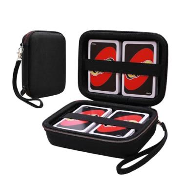 Imagem de XANAD Estojo Para Cartas Compatível Com Pokémon/Skip Bo/Uno/Jogo De Jogar/Jogo Fase 10/Jogo Five Crowns, Pm Tcg Trading (Preto)