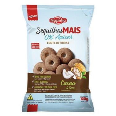 Imagem de Sequilho Zero Açúcar Cacau e Coco Mais Fibras 120g - NAZINHA