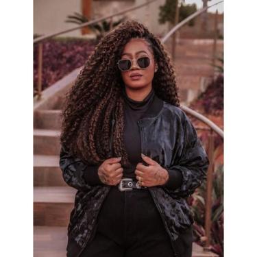 Imagem de Bomber De material sintético Plus Size - IS, Preto xadrez, G2