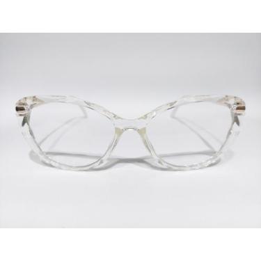 Imagem de Armação para óculos de Grau Tr90 Transparente metal Dourado - Charlott