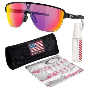 Imagem de OAKLEY OO9248 CORREDOR Armação preta fosca – Lente PRIZM ROAD, óculos de sol retangulares não polarizados com kit oficial de óculos, Preto fosco (42 mm), 42 mm