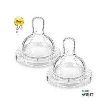 Imagem de Kit 2 Bicos Mamadeira Avent Classic - N.4 - 6M+ - Philips Avent