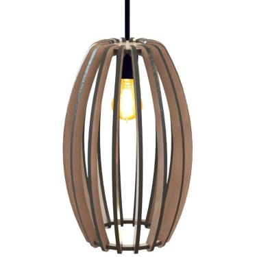 Imagem de Luminária Teto Tipo Pendente Imperial Mdf - Completa Mdf Cru