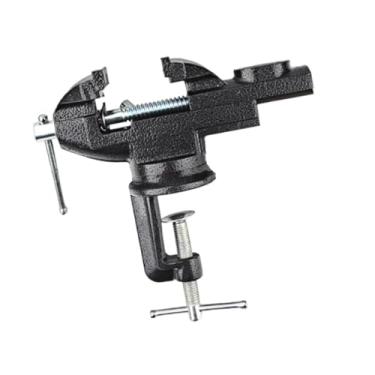 Imagem de Generic Morsa de mesa com grampo giratório 360°, ferramenta de reparo multifuncional com grampo, morsa de mesa para criação de artesanato, modelo de hobby, Preto, Boca de Grampo 6.5