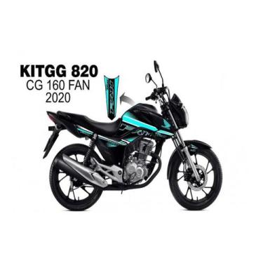 Imagem de Adesivo Kit Personalizado Cg160 Fan Ano 20 - Kitgg820 - Resitank, Azul