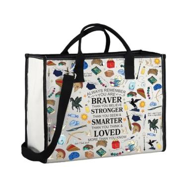 Imagem de WSNANG Sacola de lona Camp Half Blood Gift Camp Half Blood Horse Bolsa de compras reutilizável para fãs de Percy, presente Pegasus Zeus, Bolsa Alwaycamp, One Size, Moderno