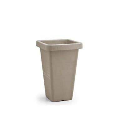 Imagem de Vaso Grego 19,5l Plástico Coluna Quadrado Plástico Resistente - Plasmo