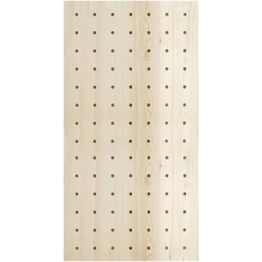 Imagem de Pegboard Placa De Buraco De Madeira Maciça Prateleira De Armazenamento De Parede Ferramenta De Suspensão De Parede Placa De Buraco Placa De Peg, Wood Colour, 60x120cm