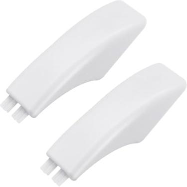 Imagem de WB07K10043 Maçaneta de porta de forno tampa de extremidade branca para fogão GE Range Peças de reposição para General Electric Hotpoint Micro-ondas WB07T10144 WB07X10132 242805 AP3140301 PS228368