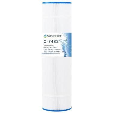Imagem de Savener Filtro de piscina PJAN145 substitui Jandy CL580, CV580, Unicel C-7482, Ultral-A10, Filbur FC-0820, A0104100, R0357900, Filbur FC-6415, SD-01109, cartucho de filtro 1 Pacote