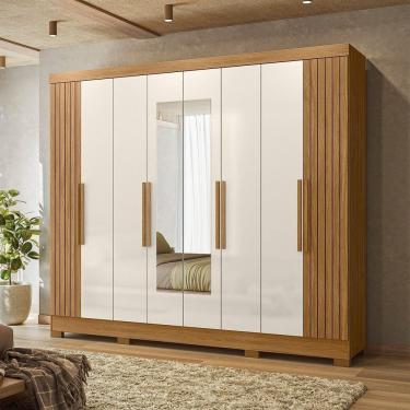 Imagem de Guarda-roupa Diplomata Crystal Light Freijó/off White