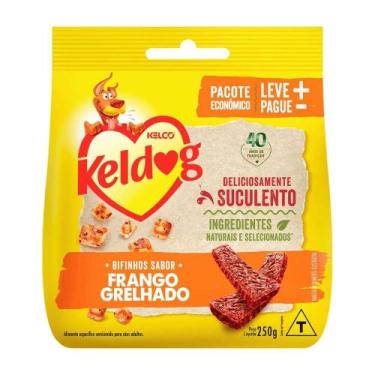 Imagem de Bifinho Keldog para Cães Sabor Frango Grelhado 250g - Kelco