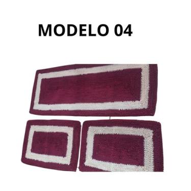 Imagem de Tapete de Frufru Personalizado cozinha 3 peças 1,20 x40  Decoração Exc