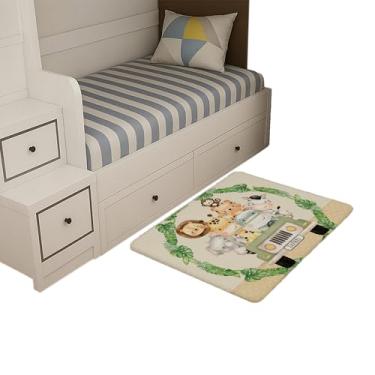 Imagem de Tapete Infantil Estampado 65 x 50 Decorativo Antiderrapante (SAFARI CARRO)