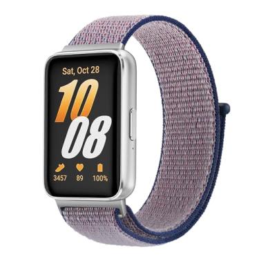 Imagem de Pulseiras de nylon para Samsung Galaxy Fit 3 femininas e masculinas, pulseira de substituição macia e ajustável compatível com acessórios para smartwatch Galaxy Fit 3