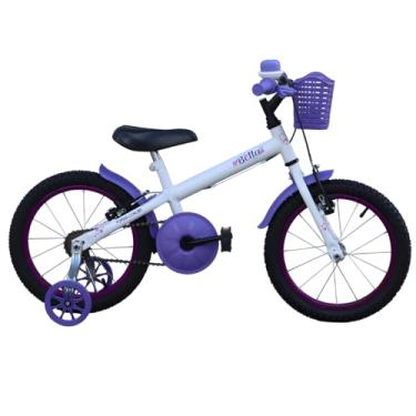 Imagem de Bicicleta Infantil Forss Bella Aro 16, Com Cestinha e Rodinha, Para 3 a 6 Anos (Branco)