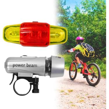 Imagem de Kit Lanterna Bike LED Dianteira e Traseira – Luzes de Segurança com Pisca Sinalizador, Alta Visibilidade Noturna para Bicicleta