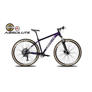 Imagem de Bicicleta Aro 29 Nero 5 Peças Inteira Absolute 12v Hollowtech Freio Hidráulico k7 11/52 Garfo Trava no Guidão Pneu Faixa (Roxo, 13.8)
