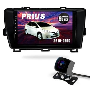 Imagem de Monitor estéreo automotivo de 22 cm para Toyota Prius 2010-2015, unidade principal Android com câmera de reserva, 2 GB + 32 GB