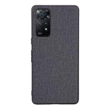 Imagem de Capas Compatível com Xiaomi Redmi Note 11 PRO,Design de padrão de tela,Pproteção completa de 360°,Pplástico macio,Proteção contra queda-Black