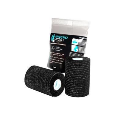 Imagem de Atadura Elástica Auto Aderente Kinesio Sport Preta 7,5cm x 4,5m - 01 u