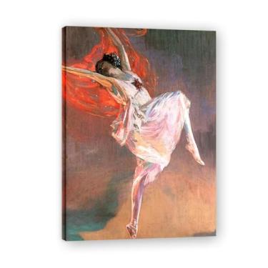 Imagem de Addicted To It John Lavery Iconic Realist Portrait & War Scene Canvas Art – Decoração de parede irlandesa atemporal para casa emoldurada 39,98 x 56 cm