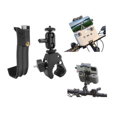 Imagem de wtohoby Suporte de guidão de bicicleta para DJI RC-N3/N2/N1 Controle Flip/NEO/AIR 3S/3/2S/AIR2/Mini 4 3 Pro/Mini 2/2SE/4K/Mavic 3 Suporte adaptador de grampo remoto sem exibição para ciclismo e