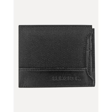 Imagem de Carteira Sergio K Masculina Dupla Nylon Texture Preta-Masculino
