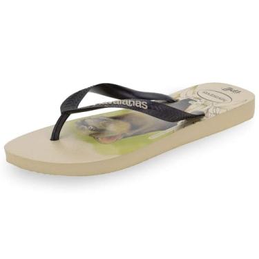 Imagem de Sandalias Havaianas Ipe Havaianas Adulto Unissex Areia/Preto 45/46