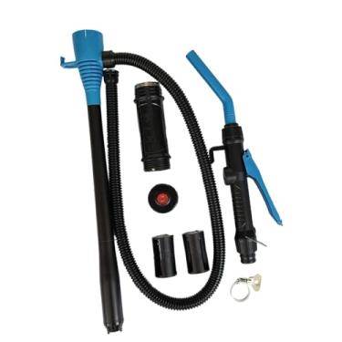 Imagem de Generic Ferramenta de troca de óleo, extrator de óleo, bomba de transferência de combustível multifuncional portátil controlável para barco, Preto, Azul