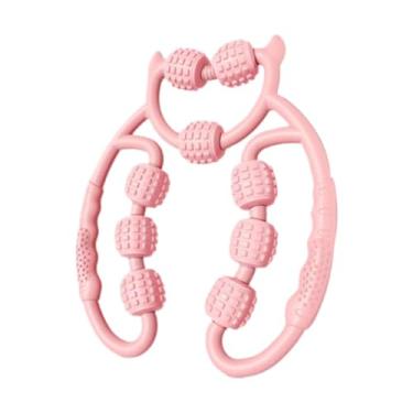 Imagem de Ysyqkn Conjunto de Rolos de Fáscia E Bola de Fáscia com 9 Rodas, Rolo de Treinamento de Fáscia Profissional para Relaxamento Muscular, Massageador de Rolo Mu, Rosa, Tamanho real