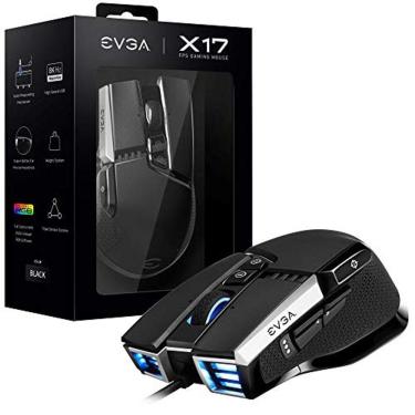 Imagem de Mouse para jogos X17, preto, personalizável, 16.000 DPI, 5 perfis, 10 botões