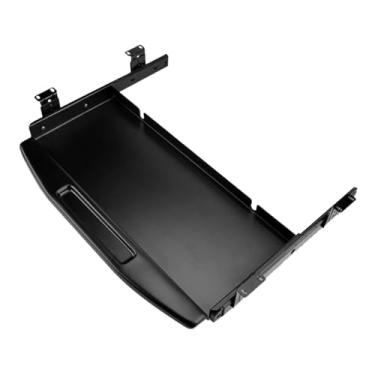 Imagem de NonMiFyR Bandeja para teclado embaixo da mesa, metal removível, fácil de instalar, ergonômico, suporte para teclado, gaveta deslizante para computador para, Preto