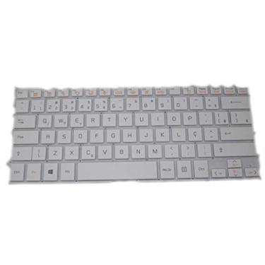 Imagem de Teclado Branco para Laptop para LG 14U390 14U390-E 14U390-F 14U390-M 14UD390 LG14U39 Brasil BR Sem Moldura Novo