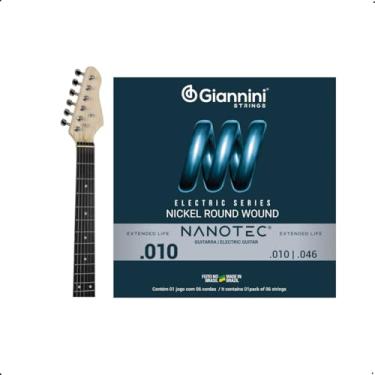 Imagem de Encordoamentos Giannini Para Guitarra Elétrica Nanotec 010