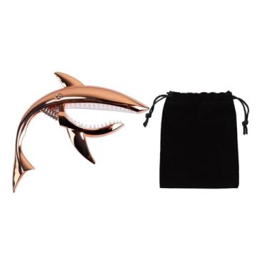 Imagem de menolana Capotraste de guitarra Shark Capo de mola de liga de zinco, acessório profissional para guitarra, bandolim acústico e baixo, violões clássicos, Rosa Ouro