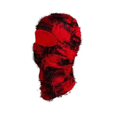 Imagem de Gorro De Malha Com Máscara De Esqui Camuflada Quente À Prova De Vento 