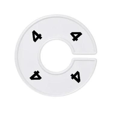 Imagem de Separador Para Araras Branco Com Impressão  Tamanho 4 - Central 