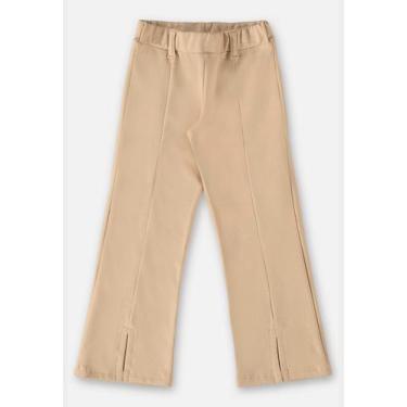 Imagem de Calça Flare Básica em Molecotton Infantil Menina Up Baby, Bege, 1