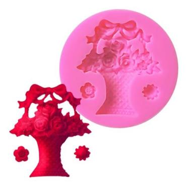 Imagem de Molde de silicone vaso de flor para decorar f316 - CM