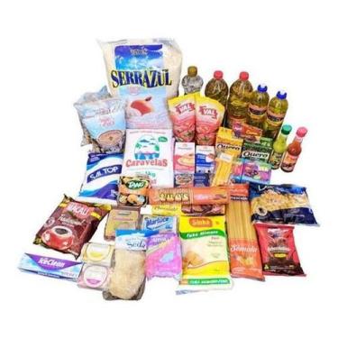 Imagem de Cesta Básica Completa Grande Com Alimentos Total 40 Itens - Higipack