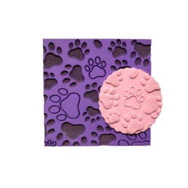 Imagem de TX17 Marcador textura pasta americana biscuit confeitaria patinhas - C