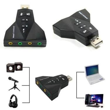 Imagem de Adaptador Som USB 7.1  Compatível Windows, Linux, MacOS - TSA