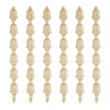 Imagem de UTALIND Pacote com 6 apliques de onlays esculpidos em madeira, molduras decorativas inacabadas de madeira faça-você-mesmo decalques para móveis, casa, cama, porta, prateleira, armário, guarda-roupa