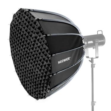 Imagem de Softbox Parabólico Neewer 90cm Montagem Bowens Preto, Liberação Rápida, Iluminação Suave e Uniforme para Estúdio, Vídeo e Fotografia