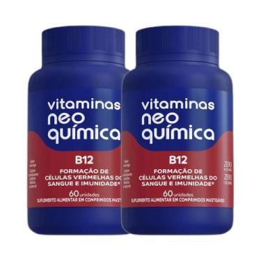 Imagem de Kit 2x Vitamina B12 60 cpr mastigáveis - NEO QUIMICA