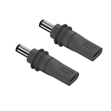 Imagem de ZJKJHJY Adaptador de alimentação tipo C fêmea para CC para Starlink Mini, Pd 100w USB C fêmea para conector Dc5521 macho adaptador de alimentação soquete balde de carregamento (DC5521toUSB-C à prova