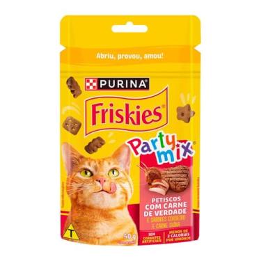 Imagem de Purina Friskies® Party Mix® Petiscos Para Gatos Carne 40G